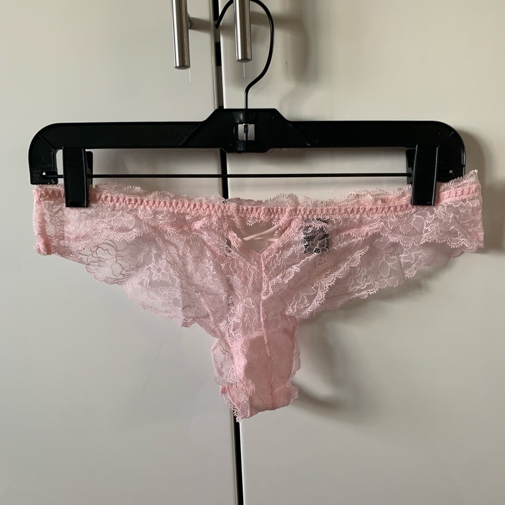 Victoria’s Secret pink lace panties sexy